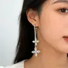 Pendientes de Mariposa con Pedrería Geométricos con Borlas Estilo Europeo y Americano, Pendientes de Lujo Ligero de Gama Alta, Pendientes de Moda Retro Elegantes Versátiles para Mujer