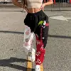 Pantalones Europeos y Americanos Transfronterizos para Mujer Otoño e Invierno Nuevos Pantalones Deportivos Holgados de Fitness con Estampado Navideño Europeo y Americano
