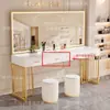 Tocador de Mesa de Maquillaje con Luces para Estudio Fotográfico de Celebridades de Internet, Tocador de Maquillaje y Peluquería de Novias, Tocador de Maquillaje Integrado para Salón de Belleza, Dedicado para Maquilladores