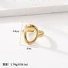 Anillo de Acero Inoxidable Nicho de Alta Gama Lujo Ligero Apertura Ajustable Anillo de Presión de Aceite Sin Desvanecimiento Hueco con Anillo de Dedo Texturizado