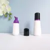 En stock botella cónica blanca de espuma de 60 ml, botella espumadora de PET para mousse de 100 ml, dispensador portátil de espuma facial