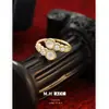 Anillo Abierto con Forma de Serpiente y Circonita para Mujer, Diseño Único de Nicho, Anillo Retro para Dedo Índice, Gama Alta, Lujo Accesible y Anillo Exquisito
