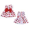 Roupas para cães transfronteiriços Cão pequeno Vestido de princesa floral Gato de pelúcia Novo animal de estimação Vestido fofo para cães Primavera e verão