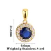 Pingente de Ouro 18K Aço Inoxidável Cruz Cobra Zircônia Colorida Pingente Joias DIY Acessórios para Roupas Fábrica de Origem