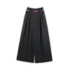Pantalones de Pierna Ancha para Mujer con un Toque de Lujo Ligero y de Gama Alta, Diseño Otoñal con Efecto Plisado, Pantalones Largos de Cintura Alta, Nuevo Producto para Dropshipping Transfronterizo
