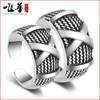 Weihua antiguo de nueve puertas Chen Weiting Zhang Qishan Buda X patrón pareja anillo de hombre Anillo dominante de mujer Anillo de plata tailandés