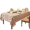 Toalha de Mesa de Natal Impermeável e à Prova de Óleo, Cobertura de Mesa Sem Lavagem, Toque de Luxo Leve e de Alta Qualidade, Decoração Festiva, Capa para Mesa de Centro com Ambiente