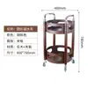 Carrito de Comedor Comercial KTV de Hotel de Tres Niveles de Acero Inoxidable y Vidrio Carrito para Bebidas Carrito de Entrega de Comida para Salones Privados de Restaurante Carrito de Mano para Pasteles