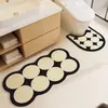 Tapete de Banheiro Macio Absorvente de Água de Terra de Diatomáceas, Tapete de Pé Antiderrapante para Banheiro, Conjunto para Vaso Sanitário, Tapete para Lavatório Doméstico