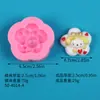 Molde de Silicone Forma de Cachorro Flor Filhote Pachacco para Chocolate Doce Fondant Palito Sorvete Bolo Decoração de Assar