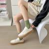 2023 otoño nuevos calcetines de mujer al por mayor color sólido dopamina media pantorrilla calcetines de algodón sueltos sentido moda calcetines de moda para mujer
