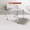 Mesa de Trabajo Plegable de Acero Inoxidable Mesa de Comedor de Cocina para el Hogar Mesa para Puesto Ambulante de Mercado Nocturno Mesa Portátil para Exteriores para Fábrica de Mesas