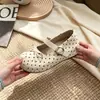 Estilo Mary Jane, diseño de lunares, transpirables, flexibles, punta poco profunda, zapatos de mujer para uso diario para primavera y verano, adecuados para ir al trabajo y a la escuela, con una parte superior suave y deformable