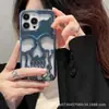 Funda Tipo Universal Color Puro para iPhone 14 Calavera de Halloween Carcasa para Teléfono Móvil Apple 13Promax Anticaída