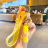 Chaveiro de Letra Criativo Preenchido com Óleo Moda Feminina Colorido Pingente de Bola Flutuante Anel de Chaveiro para Bolsa de Casal