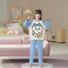 Pijama Feminino Novo para a Primavera de 2026 Manga Longa Calça Longa Conjunto Fino Kuromi Tamanhos Médio e Grande Roupa de Casa Infantil Venda por Atacado