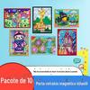 Porta-Retrato Magnético Infantil para Pendurar na Parede 4K Porta-Retrato Magnético 8 Aberturas Adesivos de Parede Montados A3a4 Exibição de Arte Simples Sem Furos