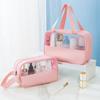 Saco cosmético Mulheres de grande capacidade portátil Ins Internet Celebrity Travel Storage Bag costura PVC cosmético lavar saco de armazenamento