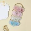 Nuevo estilo transfronterizo de malla con lindas flores para niños, correa para el cabello fina de tul suave para bebés, tocado de nailon para bebés