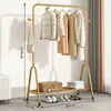 Perchero de pie simple para dormitorio, tendedero para uso doméstico, perchero de interior, colgador de ropa para balcón, estante para colgar bolsos