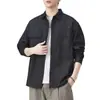 Camisa de algodón puro con borrego de una cara imitación mezclilla para hombre, nuevo estilo otoño 2026, corte holgado, talla grande, chaqueta casual, camisa para primavera y otoño