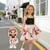 Vestido de Suspensório para Meninas Vestido de Verão 2026 Novo Estilo Moda Coreana Infantil Saia Tutu de Bebê Saia de Princesa