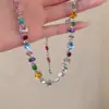 2025 Menina Doce Verão Cor Dopamina Doce Super Brilhante Completo de Diamante Colar de Clavícula de Alta Qualidade Acessórios