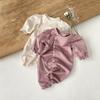 Ropa para Recién Nacidos, Mono de Terciopelo de Alta Gama de Botones Sencillos Clase A para Bebé, Mono Largo de Primavera Unisex para Bebé
