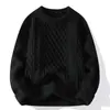 Suéter Zodiaco Año del Dragón en Rojo Brillante para Hombre, Tejido de Punto de Color Sólido de Invierno de Alta Gama, Chaqueta de Punto Trenzado de Marca de Moda para Parejas