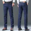 Pantalones de hombre forro polar de cordero invierno forrados de polar no se atan cómodos pantalones elásticos para hombre no sueltan pelusa jeans rectos