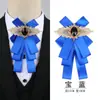 Vestido de Corbata de Lazo Estilo Coreano Cuello de Diamante Flor Mujeres de Moda Corbata de Lazo para Hombres Performance Anfitrión Boda Novio Corbata de Lazo Cuello de Flor Hombres