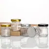 Frasco de Vidro Hexagonal 45ml Frasco para Mel Frasco para Geleia Frasco para Conservas 25ml Pote para Armazenamento Frasco para Mel Frasco Vazio Reembalado