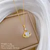 [Aço Titânio] Saia Totalmente Cravejada Moda Personalizada Luxo Leve Elegante Deslumbrante Colar Totalmente Cravejado Corrente de Clavícula Versátil para Mulheres Aço Titânio