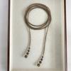 Ins estilo japonés y coreano AKI mismo estilo collar de cuentas de cristal de té diseño de nicho temperamento de lujo ligero cadena larga para suéter cadena para la cintura