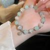 Pulsera Nueva Chinoiserie de Sándalo Artificial con Cuentas Redondas y Borla de Flores, Diseño Personalizado, Pulsera de Nicho de Lujo Accesible, Joyería Elegante para la Mano