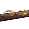 2-7010 Pulsera de Cobre para Mujer, Pulsera Abierta Ajustable en Forma de C, Accesorios de Joyería para Mujer, Corona de Pelo de Jade, Collar