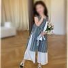 Ropa para niños al por mayor traje de niña verano 25 nueva ropa para niños estilo coreano blusa a cuadros pantalones de pierna ancha conjunto de dos piezas
