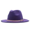 Nuevos Accesorios para Cinturón Sombrero de Ala Plana para Mujer Otoño e Invierno Lana Color Sólido Topper Negro Británico Jazz para Mujer