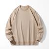 Nuevo suéter casual liso para hombre 2023 suéter deportivo de cuello redondo 280g se puede planchar