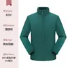 Jaqueta softshell personalizada para homens e mulheres, jaqueta sem capuz, peça única, roupa de montanhismo para exterior à prova de vento e à prova d'água com logotipo impresso ou bordado