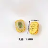 Nuevo anillo de cobre bañado en oro con incrustaciones de diamantes, caja mágica, cara de anillo pasante, accesorios de joyería hechos a mano con cuentas para pulsera y collar de cristal DIY