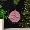 Bola de Navidad de Polvo Pegajoso 2024 8cm Colgante de Bola de Lujo Ligero para Árbol de Navidad Decoraciones Navideñas Bola Pegajosa Colgante de Perla Bola de Color