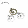 YuenZ Accesorios para joyería DIY colgante de remolino redondo colgante pequeño de aleación retro popular europeo y americano B117