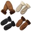 Guantes de invierno para exteriores para hombre y mujer de ante compuesto lana artificial piel de oveja artificial para enamorados cálidos engrosados
