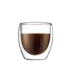 Taza de Vidrio Transparente Engrosada con Forma de Huevo, Taza de Té de Flores Doble Pared Aislada Anti-quemaduras, Vaso de Agua de Vidrio Hueco de Doble Pared Resistente a Altas Temperaturas