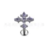 Jiangtai F136 Aleación de Titanio Arete para Hélice Auricular Joyería Punk Cruz G23 Titanio Piercing Joyería Arete