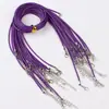Fio Encerado Colorido Estilo Coreano com Fecho de Lagosta e Cordão de Couro, Liso e Resistente ao Desgaste, Cordão de Alta Densidade para Pingente de Colar DIY, Acessórios para Joias Feitos à Mão