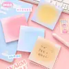 Notas adhesivas de color sólido con degradado de yema de huevo, gruesas y reutilizables, adecuadas para estudiantes y uso de oficina, para dejar mensajes y notas, pequeño regalo