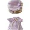 Roupas para boneca OB11, camisola de tricô com chapéu para boneca BJD de 12 polegadas, pijamas de boneca para trocar de roupa antes de dormir, roupas para boneca GCS