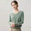 Nueva capa base de punto de cachemira para otoño e invierno, moderna, suave, cómoda, lisa, simple, de manga larga, cálida y elegante para mujer